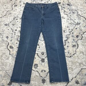Charter Club Lexington Straight Jeans Womens Size 12 Blue Stretch Denim